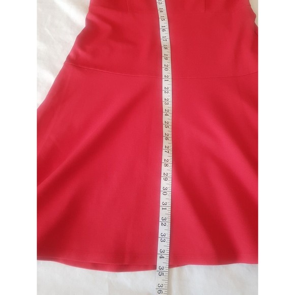 Ann Taylor Womens Dress Size 4 Red Knee-Length Valentine's Office Career Work - Picture 10 of 13